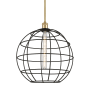 Innovations Lighting Lake Placid 16" Wide Cage Pendant Satin Gold / Matte Black