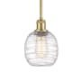 Innovations Lighting Belfast 6" Wide Mini Pendant Deco Swirl / Satin Gold