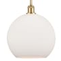 Innovations Lighting Athens 12" Wide Pendant Satin Gold / Matte White