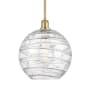 Innovations Lighting Athens 12" Wide Pendant Clear Deco Swirl / Satin Gold