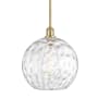 Innovations Lighting Athens 12" Wide Pendant Satin Gold / Clear Water Glass