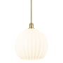 Innovations Lighting White Venetian 14" Wide Pendant Satin Gold / White Venetian
