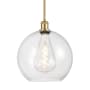 Innovations Lighting Athens 12" Wide Pendant Satin Gold / Clear