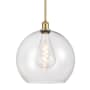 Innovations Lighting Athens 14" Wide Pendant Satin Gold / Clear