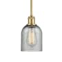 Innovations Lighting Caledonia 5" Wide Mini Pendant Charcoal / Satin Gold