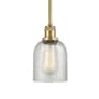 Innovations Lighting Caledonia 5" Wide Mini Pendant Mica / Satin Gold