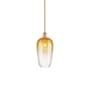 Innovations Lighting Brookhaven Flute 7" Wide Mini Pendant Satin Gold / Amber