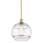 Innovations Lighting Rochester 12" Wide Pendant Satin Gold / Clear