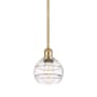 Innovations Lighting Rochester 6" Wide Mini Pendant Satin Gold / Clear