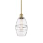 Innovations Lighting Vaz 6" Wide Mini Pendant Satin Gold / Clear