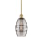 Innovations Lighting Vaz 6" Wide Mini Pendant Satin Gold / Light Smoke