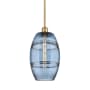 Innovations Lighting Vaz 8" Wide Mini Pendant Satin Gold / Princess Blue