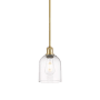 Innovations Lighting Bella 6" Wide Mini Pendant Satin Gold / Clear