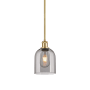 Innovations Lighting Bella 6" Wide Mini Pendant Satin Gold / Light Smoke