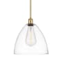 Innovations Lighting Bristol 12" Wide Pendant Satin Gold / Clear