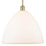 Innovations Lighting Bristol Glass 16" Wide pendant Satin Gold / Matte White