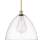 Innovations Lighting Bristol Glass 16" Wide pendant Satin Gold / Clear