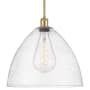 Innovations Lighting Bristol Glass 16" Wide pendant Satin Gold / Seedy