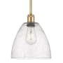 Innovations Lighting Bristol Glass 9" Wide Mini Pendant Satin Gold / Seedy