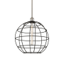 Innovations Lighting Lake Placid 16" Wide Cage Pendant Satin Nickel / Matte Black
