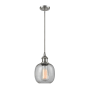 Innovations Lighting Belfast 6" Wide Mini Pendant Brushed Satin Nickel / Clear Seedy