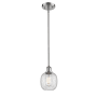 Innovations Lighting Belfast 6" Wide Mini Pendant Brushed Satin Nickel / Clear Crackle