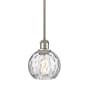 Innovations Lighting Athens 6" Wide Mini Pendant Brushed Satin Nickel / Clear Water Glass