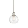 Innovations Lighting Athens 6" Wide Mini Pendant Brushed Satin Nickel / Clear