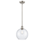 Innovations Lighting Large Athens 10" Wide Mini Pendant Brushed Satin Nickel / Seedy