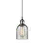 Innovations Lighting Caledonia 5" Wide Mini Pendant Brushed Satin Nickel / Mica