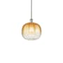 Innovations Lighting Brookhaven Sphere 11" Wide Mini Pendant Brushed Satin Nickel / Amber