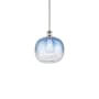 Innovations Lighting Brookhaven Sphere 11" Wide Mini Pendant Brushed Satin Nickel / Sapphire Blue