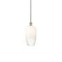 Innovations Lighting Brookhaven Flute 7" Wide Mini Pendant Brushed Satin Nickel / Opal
