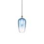 Innovations Lighting Brookhaven Flute 7" Wide Mini Pendant Brushed Satin Nickel / Sapphire Blue