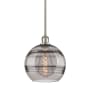 Innovations Lighting Rochester 10" Wide Mini Pendant Brushed Satin Nickel / Light Smoke