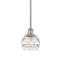 Innovations Lighting Rochester 6" Wide Mini Pendant Brushed Satin Nickel / Clear