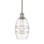 Innovations Lighting Vaz 6" Wide Mini Pendant Brushed Satin Nickel / Clear
