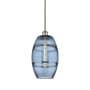Innovations Lighting Vaz 8" Wide Mini Pendant Brushed Satin Nickel / Princess Blue