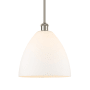 Innovations Lighting Bristol 12" Wide Pendant Brushed Satin Nickel / Matte White