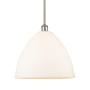 Innovations Lighting Bristol Glass 16" Wide pendant Brushed Satin Nickel / Matte White