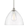 Innovations Lighting Bristol Glass 16" Wide pendant Brushed Satin Nickel / Seedy