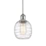 Innovations Lighting Belfast 6" Wide Mini Pendant Deco Swirl / White and Polished Chrome
