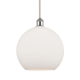 Innovations Lighting Athens 12" Wide Pendant White and Polished Chrome / Matte White