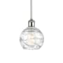 Innovations Lighting Athens 6" Wide Mini Pendant Clear Deco Swirl / White and Polished Chrome