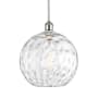 Innovations Lighting Athens 12" Wide Pendant White and Polished Chrome / Clear Water Glass