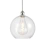 Innovations Lighting Athens 12" Wide Pendant White and Polished Chrome / Clear