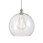 Innovations Lighting Athens 14" Wide Pendant White and Polished Chrome / Clear
