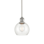 Innovations Lighting Athens 6" Wide Mini Pendant White and Polished Chrome / Clear