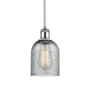 Innovations Lighting Caledonia 5" Wide Mini Pendant Charcoal / White and Polished Chrome