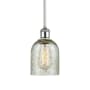 Innovations Lighting Caledonia 5" Wide Mini Pendant Mica / White and Polished Chrome